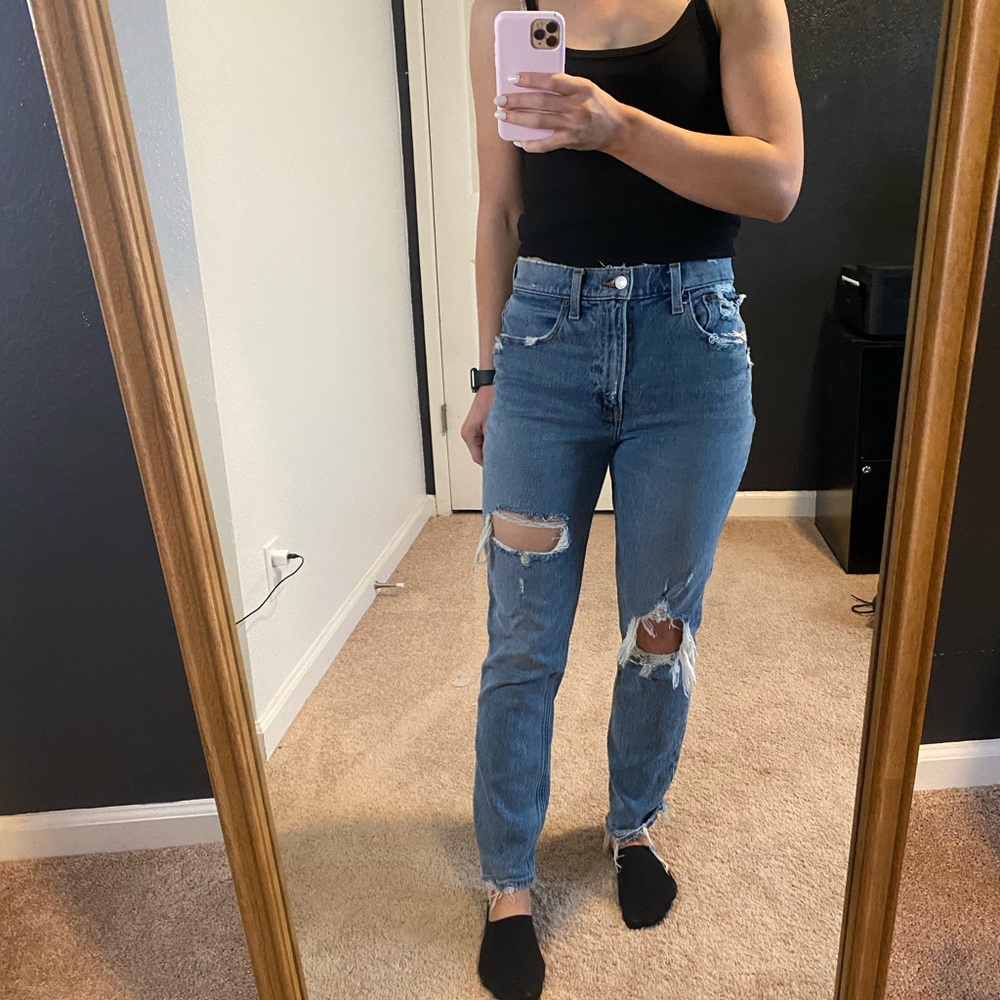 Abercrombie High Rise Mom Jeans